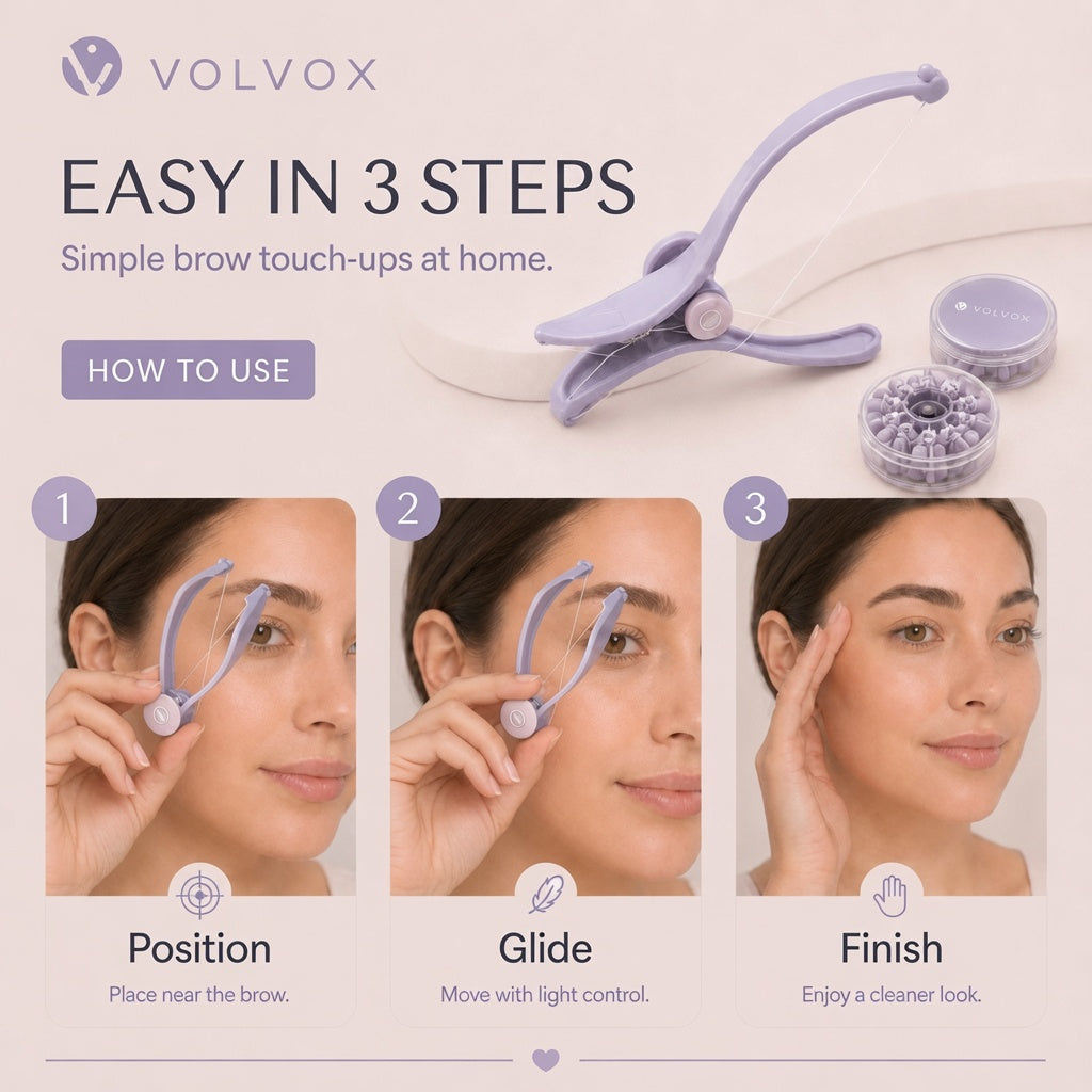 VOLVOX Precise Brow Threading Tool